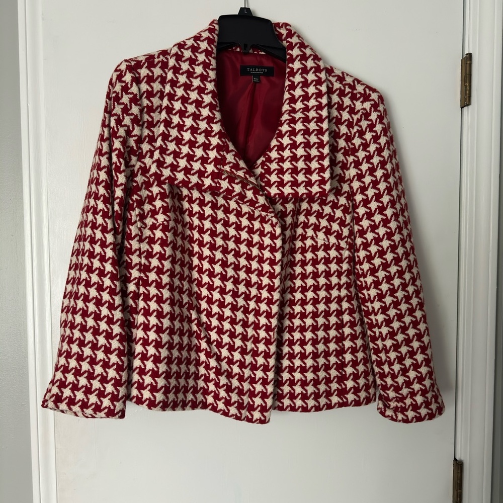 Classic Red Houndstooth Jacket - image 2